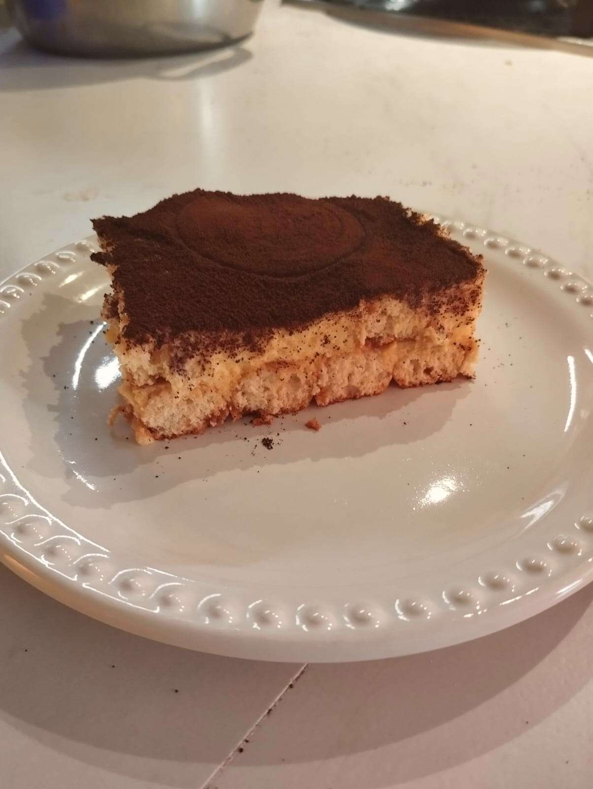 Square cut tiramisu